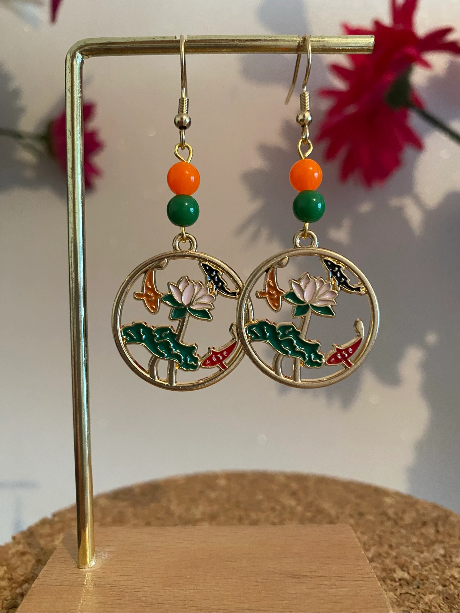 Boucles d’oreilles « Danse des Carpes Koï »